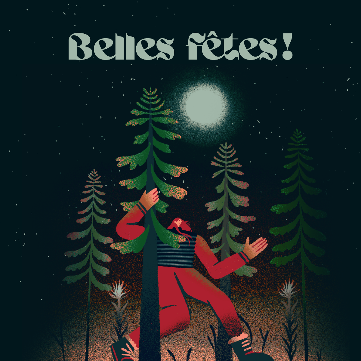 Illustration de fête de fin d'année pour envoie par email