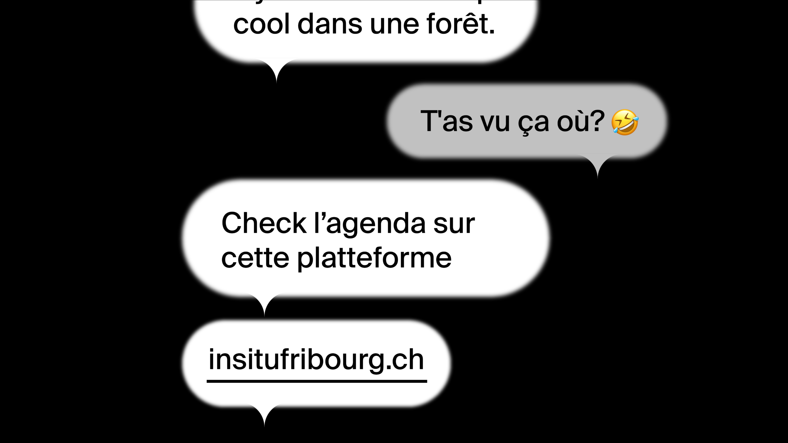 Illustration de messages envoyées dans une app de type messenger