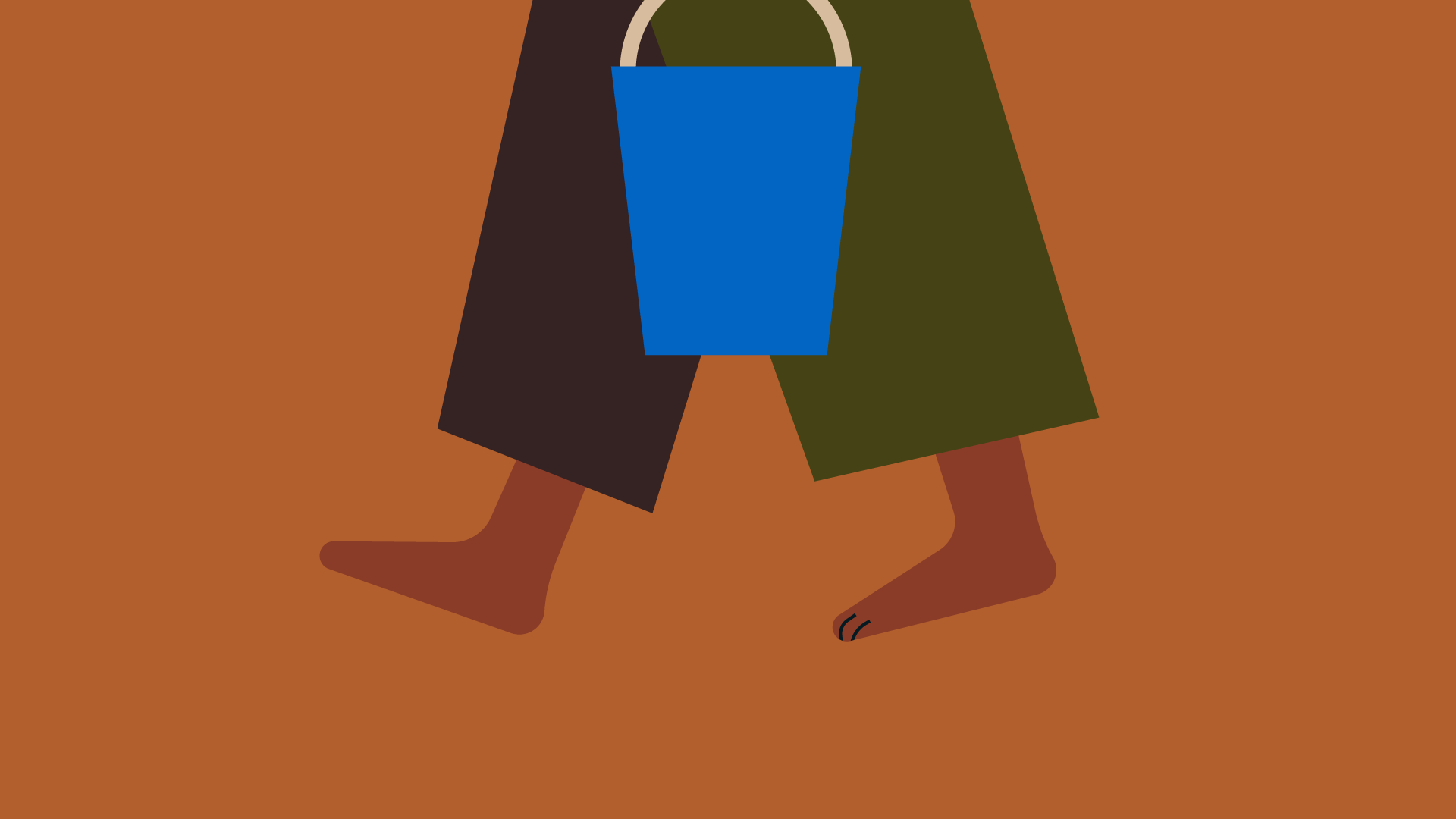 Illustration vectorielle d'une personne qui parle avec un bideau bleu remplis d'eau