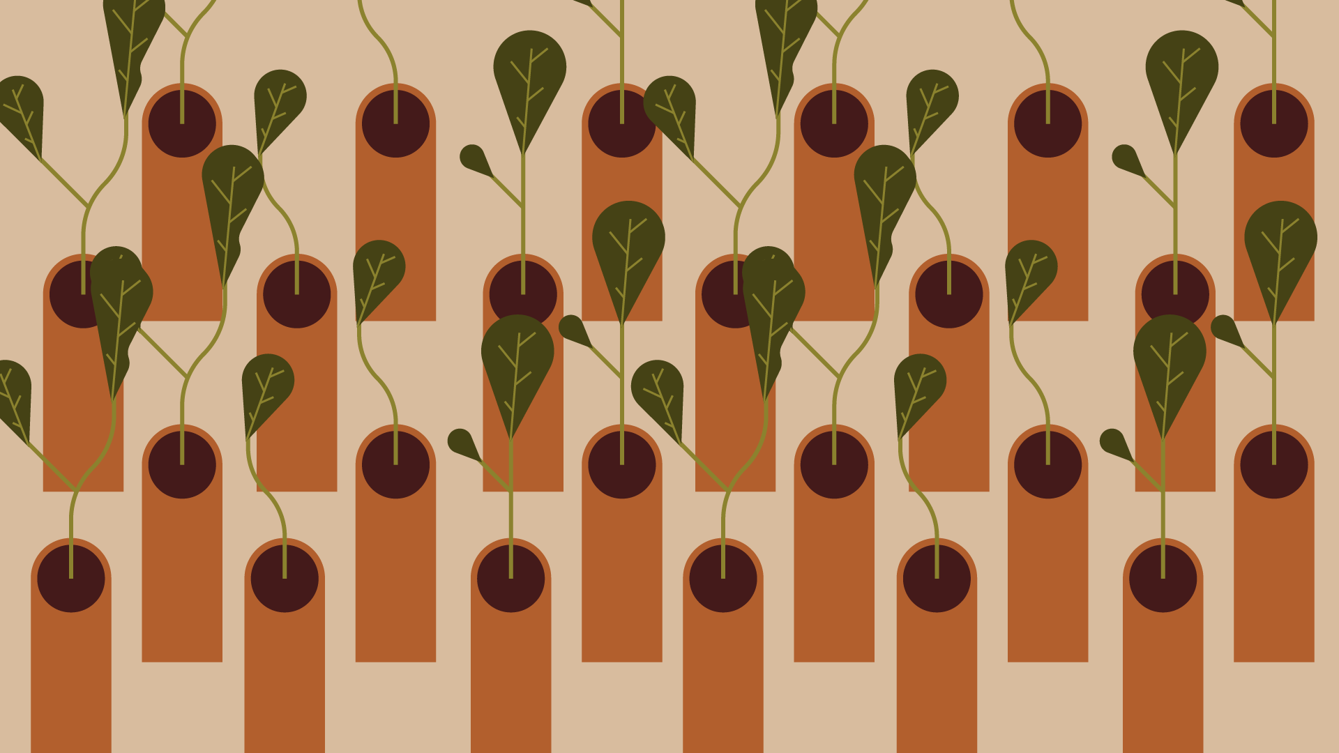 Illustration vectorielle de jeunes pousses d'arbre